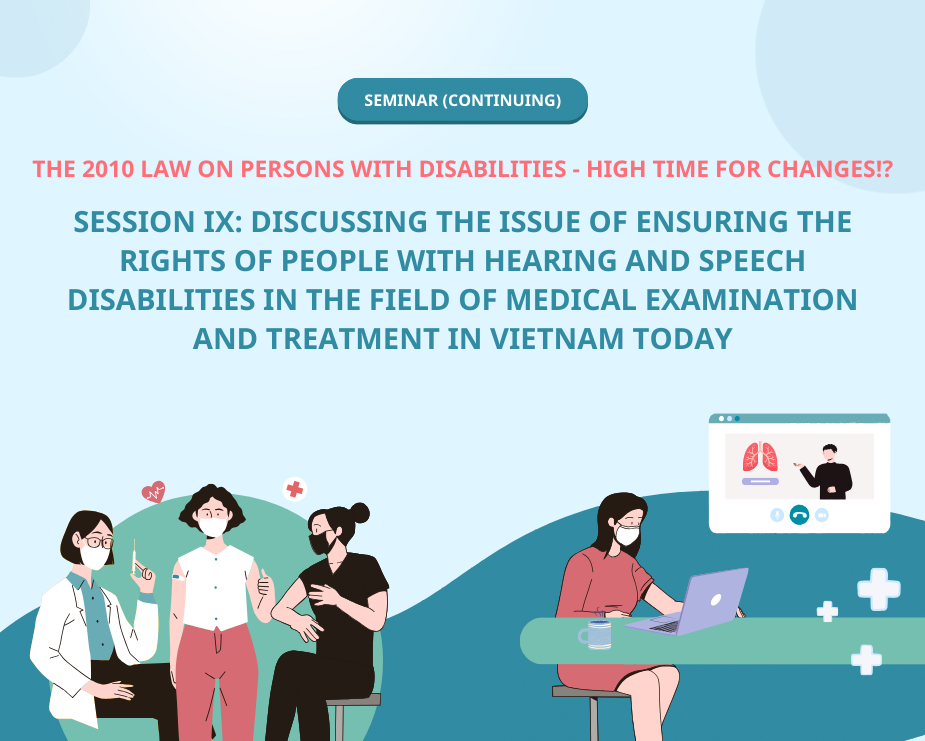 Seminar (continuing with session VIII): The 2010 Law on Persons with Disabilities - High time for changes!?