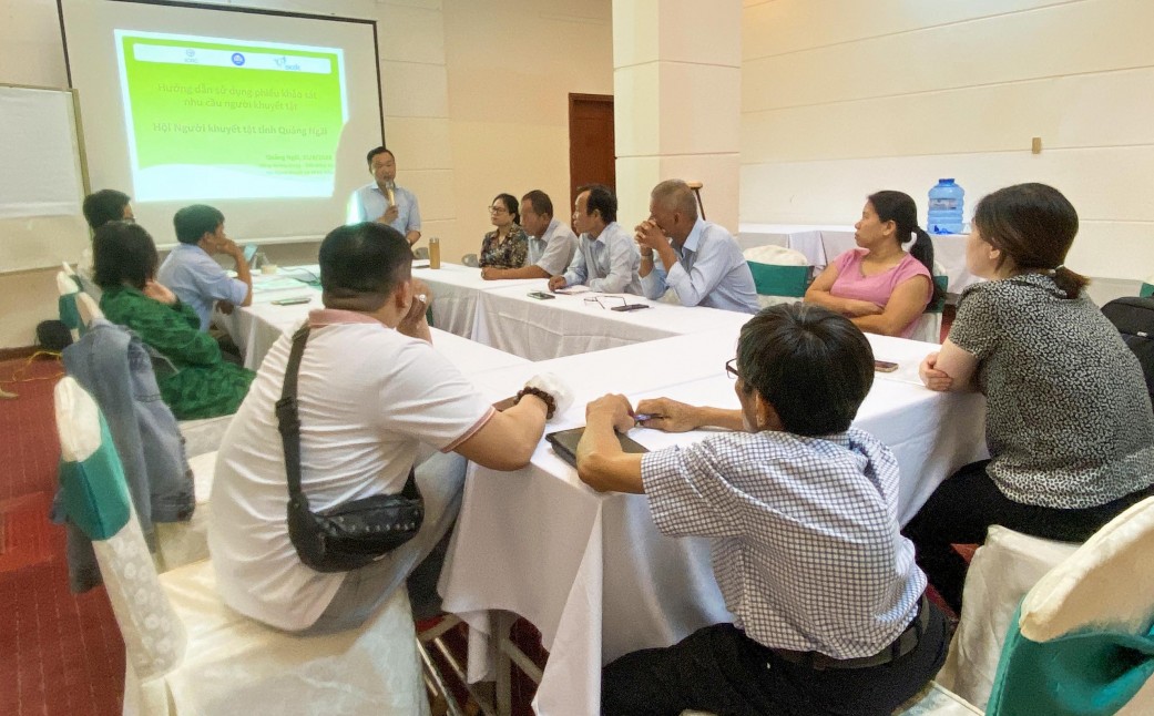 Quảng Ngãi: Khảo sát thu thập thông tin nhu cầu người khuyết tật về các dịch vụ xã hội