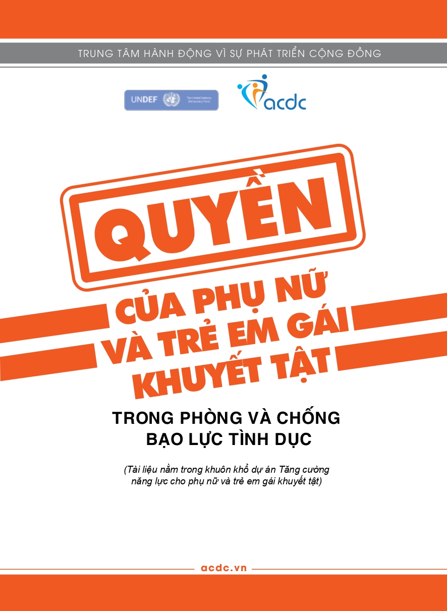 Quyền của Phụ nữ và trẻ em gái khuyết tật trong phòng và chống bạo lực tình dục