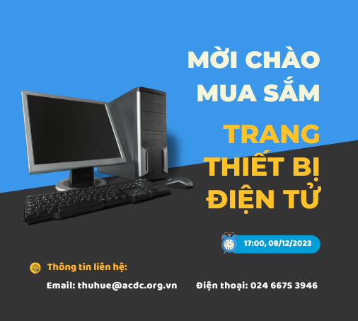 Mời chào mua sắm trang thiết bị điện tử