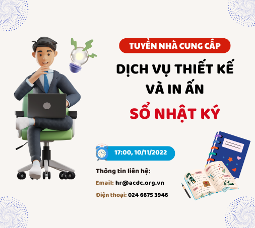 ACDC tuyển nhà cung cấp thiết kế và in ấn sổ nhật ký
