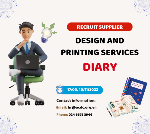 ACDC is recruiting a supplier to design and print diaries