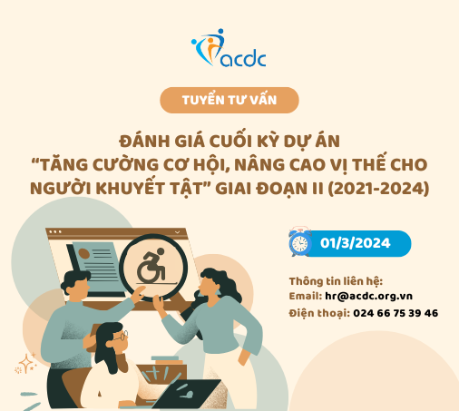 ACDC tuyển tư vấn đánh giá cuối kỳ dự án