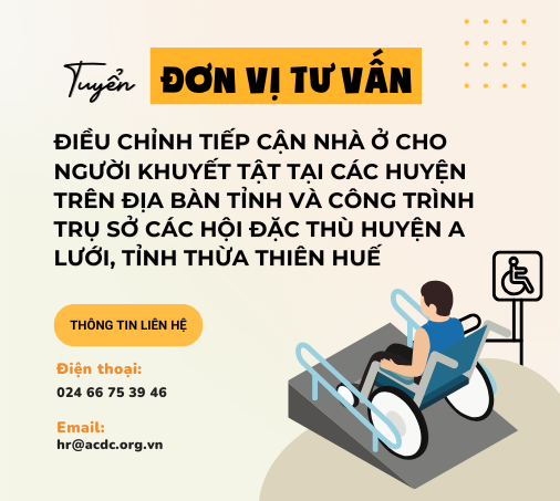 Tuyển đơn vị tư vấn điều chỉnh tiếp cận nhà ở cho người khuyết tật tại các huyện trên địa bàn tỉnh và công trình trụ sở các Hội đặc thù huyện A Lưới, tỉnh Thừa Thiên Huế