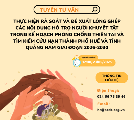 Recruitment of consultants to review and propose the integration of support measures for people with disabilities into disaster prevention and search and rescue plans