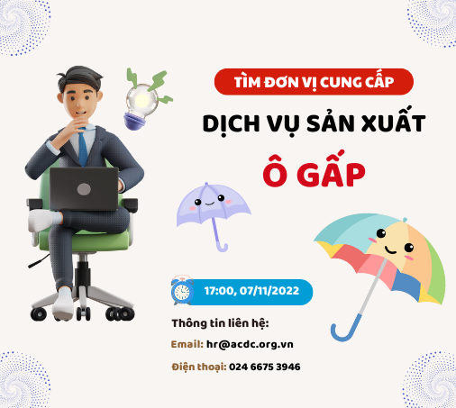 ACDC tuyển đơn vị cung cấp dịch vụ sản xuất ô gấp