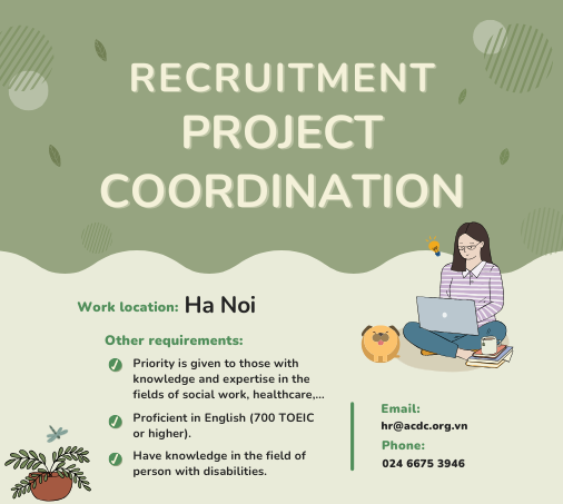 ACDC is recruiting Project Coordinator (working in Hanoi)