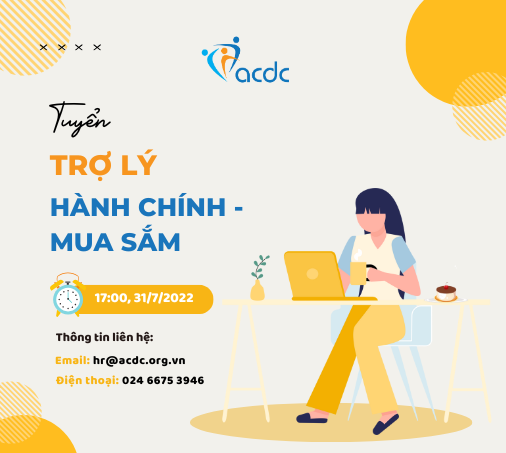 ACDC tuyển trợ lý hành chính - mua sắm