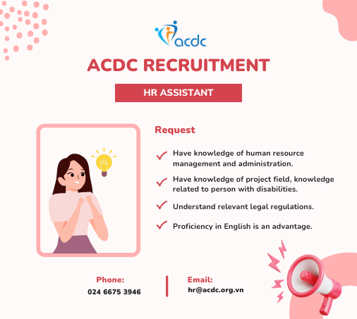 ACDC is recruiting HR assistant
