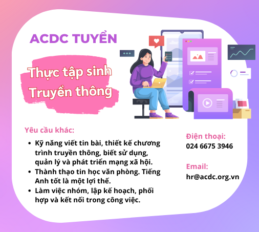 ACDC tuyển thực tập sinh Truyền thông