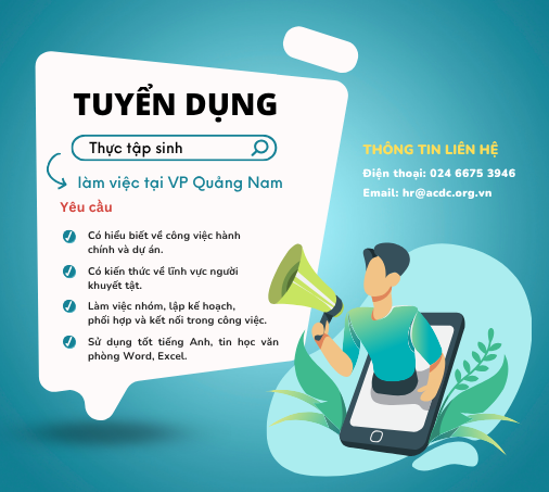 Tuyển thực tập sinh làm việc tại Quảng Nam